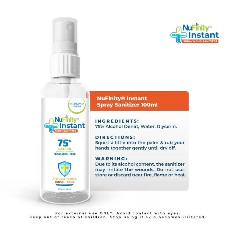 NuFinity® Instant Spray Sanitizer 100ml